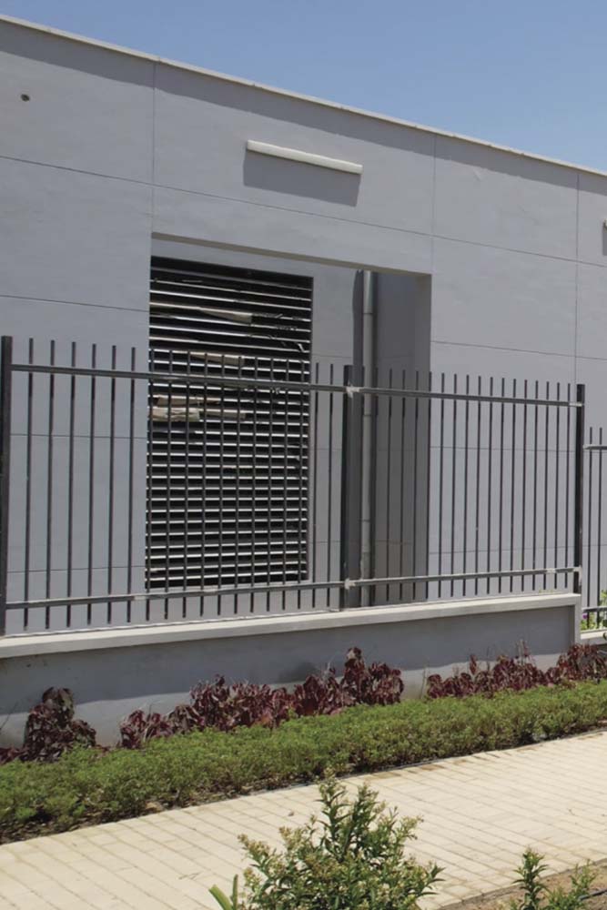 Woodman's entrance with metal roof & paneling