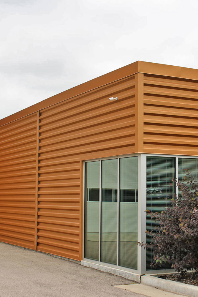 building with insulated wall panels